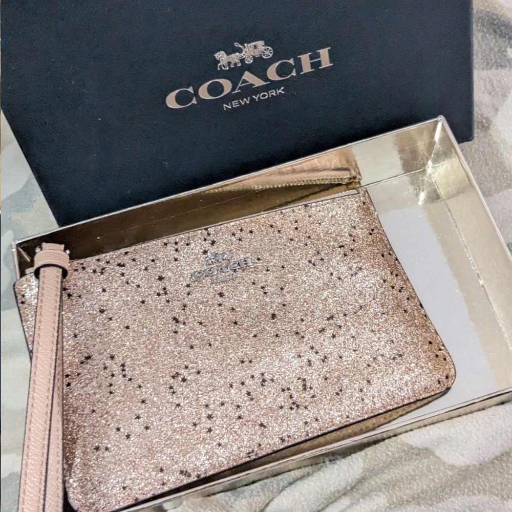 Coach Glitter Wristlet